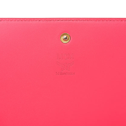 MCM Saffiano Studded Wallet On Chain Pink 6 of 12