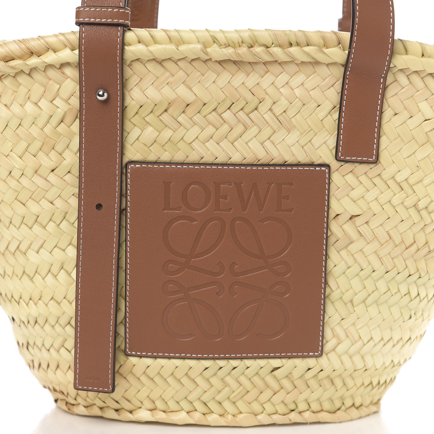 Loewe Raffia Basket Tote Bag Natural Tan 8 of 8
