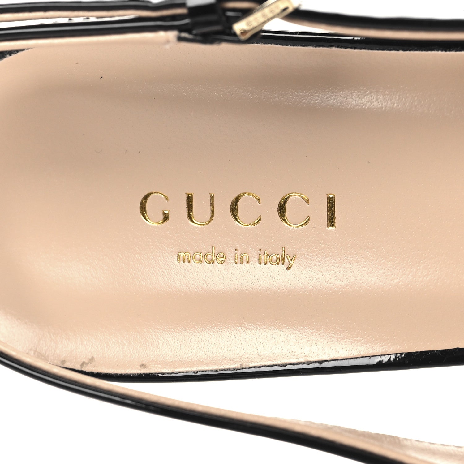 Gucci Vernice Crystal Horsebit Lady Slingback Pumps 38.5 Black 9 of 10