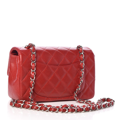 Chanel Caviar Quilted Mini Rectangular Flap Red 3 of 11