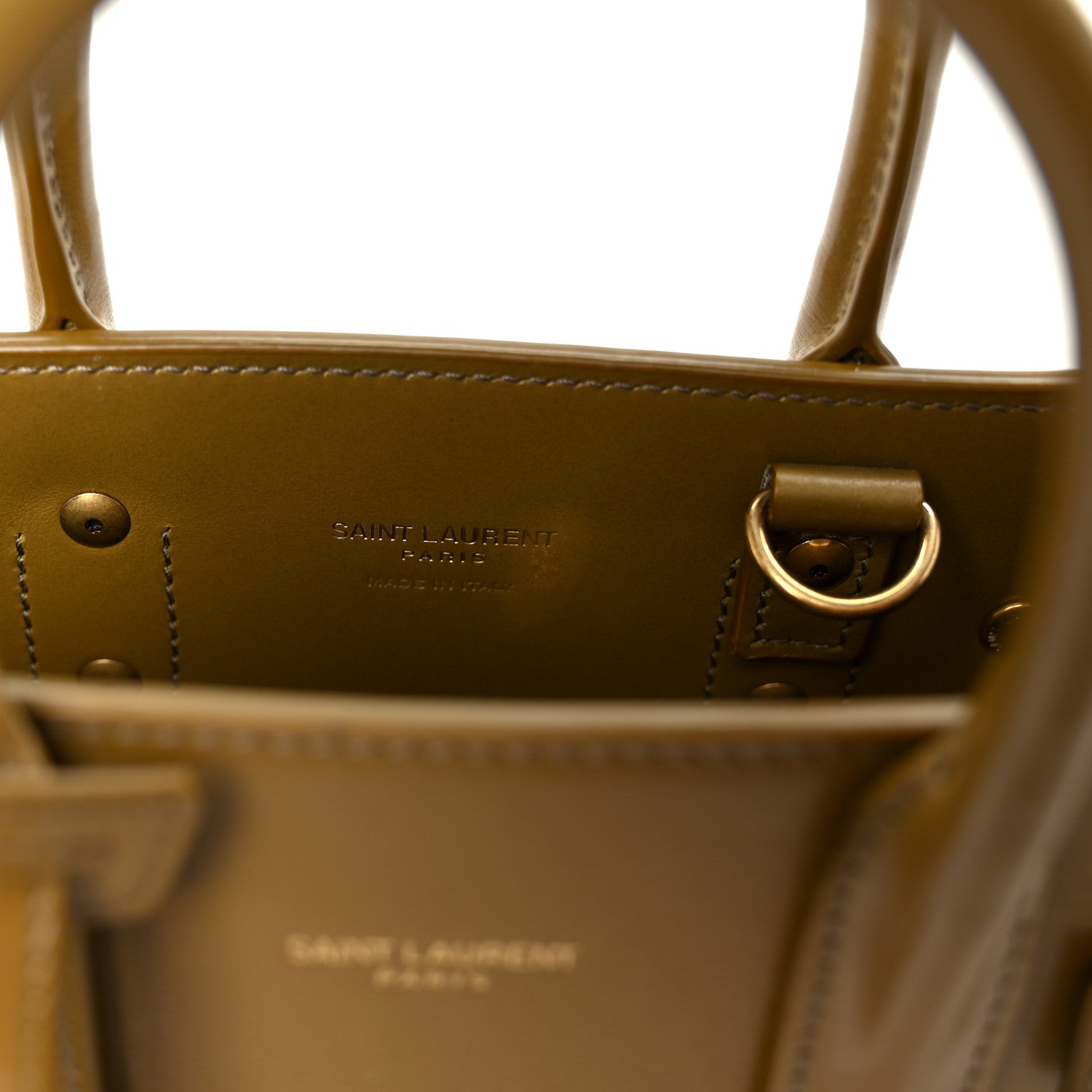 Saint Laurent Calfskin Nano Supple Sac De Jour Green Ink 6 of 9