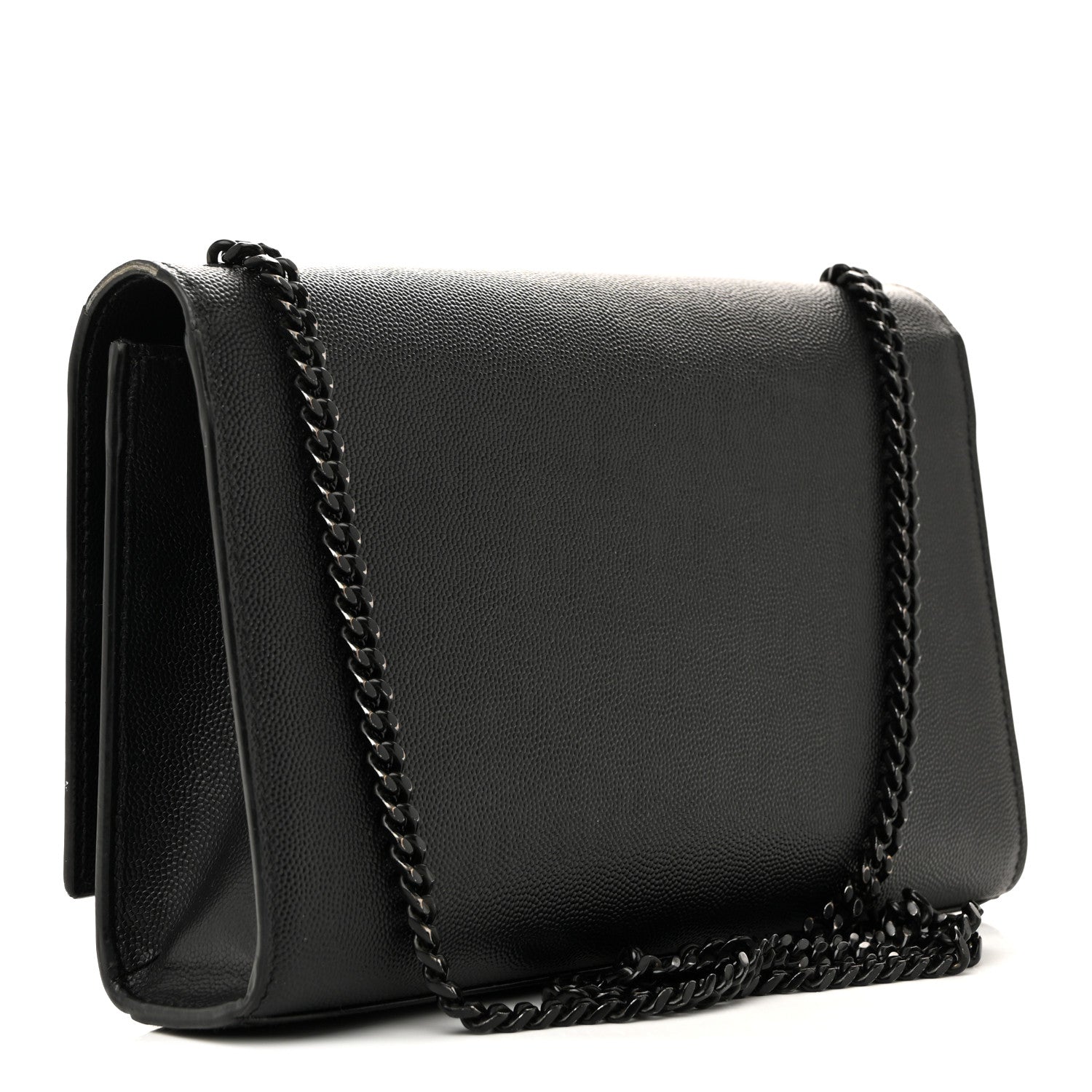 Saint Laurent Grain De Poudre Medium Classic Monogram Monochrome Kate Satchel Black 3 of 14