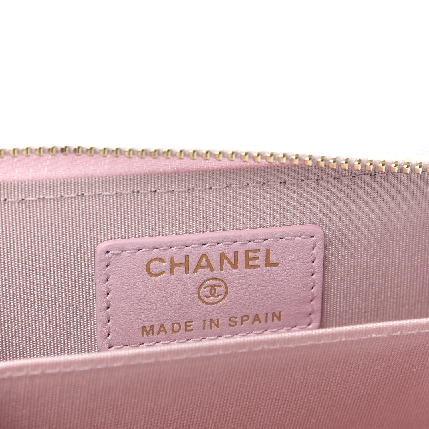 Chanel Lambskin Quilted Chanel 19 Zip Around Coin Purse Wallet Light Pink 6 of 8