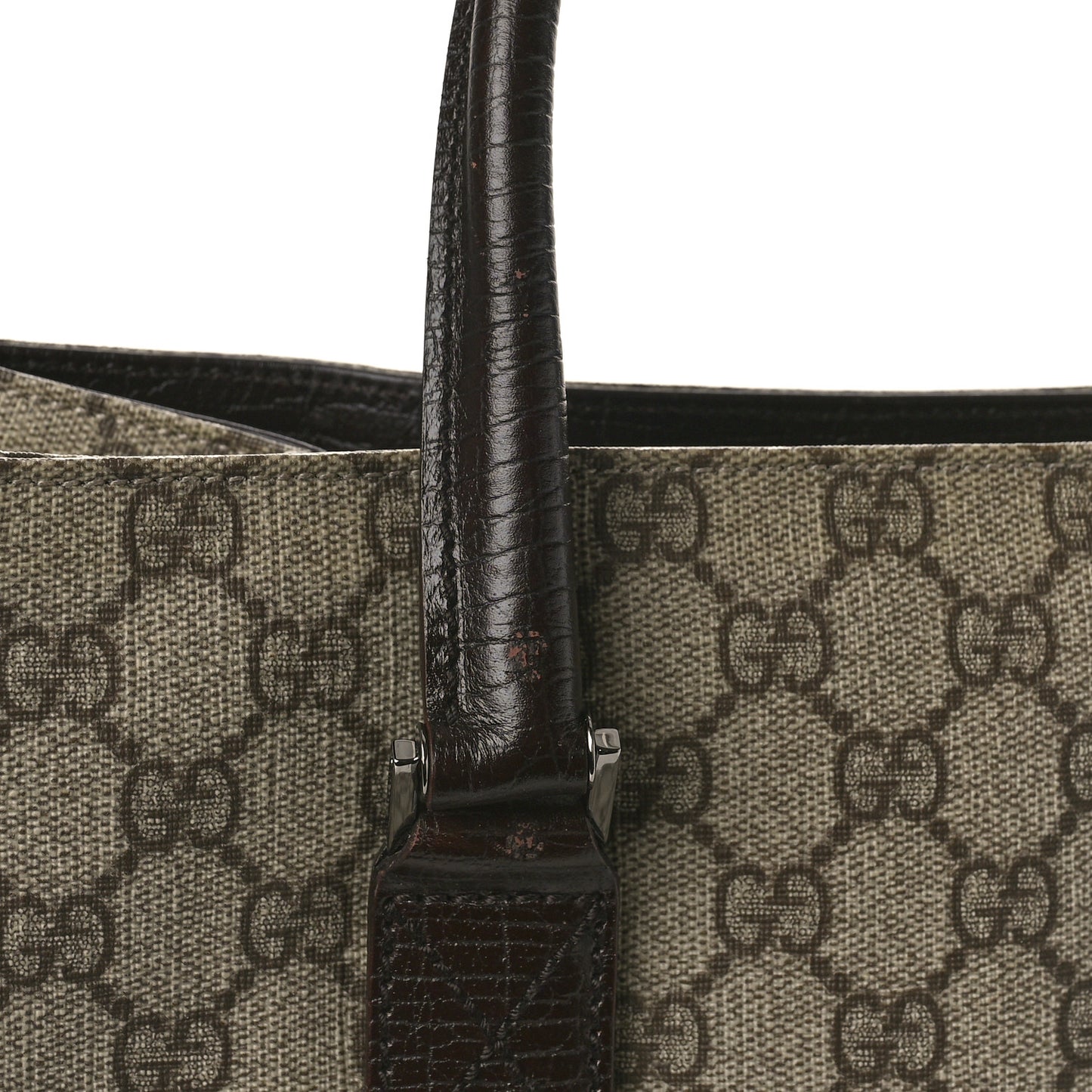 GG Plus Monogram Vertical Tote Dark Brown