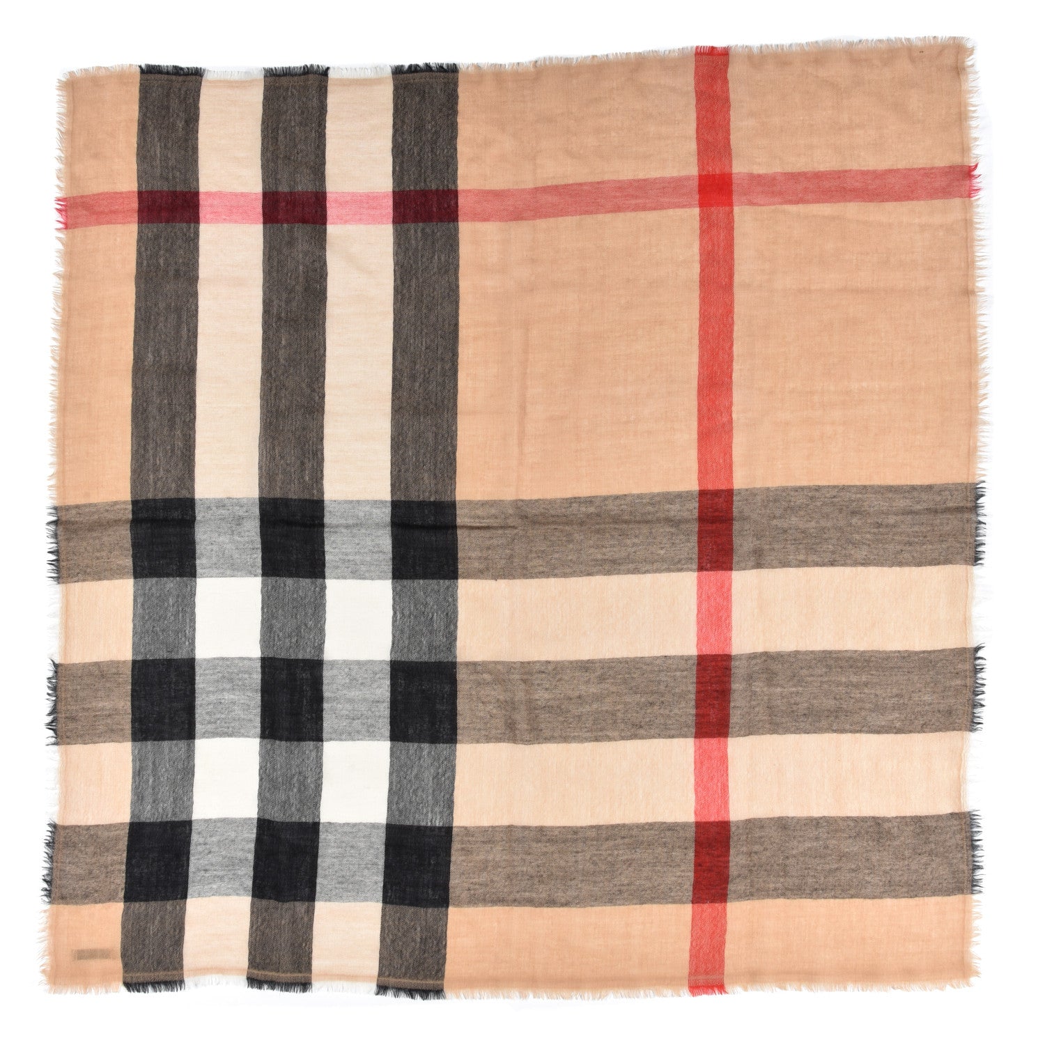 Burberry Wool Giant Check Scarf Archive Beige 1 of 4
