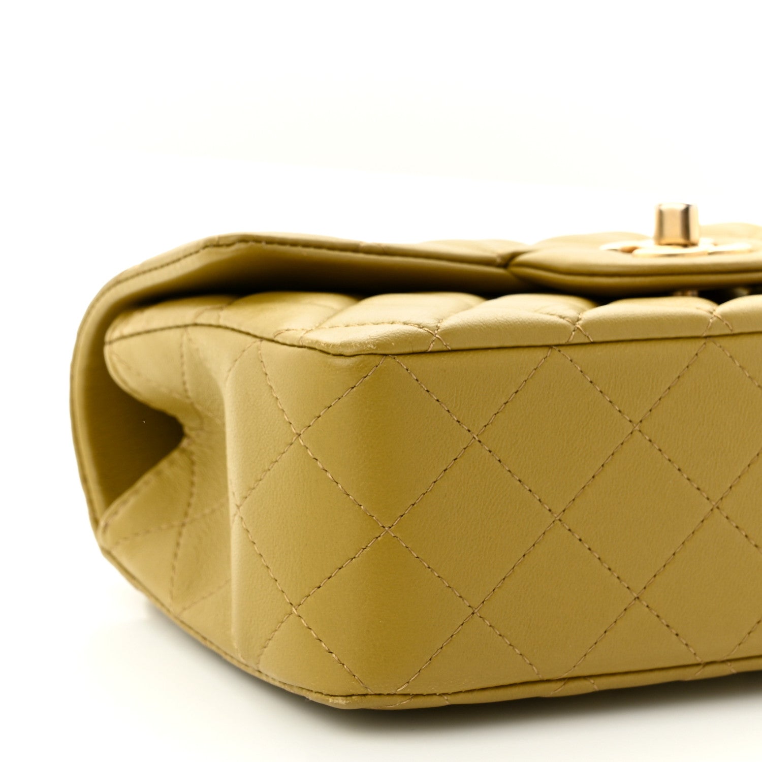 Chanel Lambskin Quilted Metal Mini Top Handle Rectangular Flap Green 8 of 11