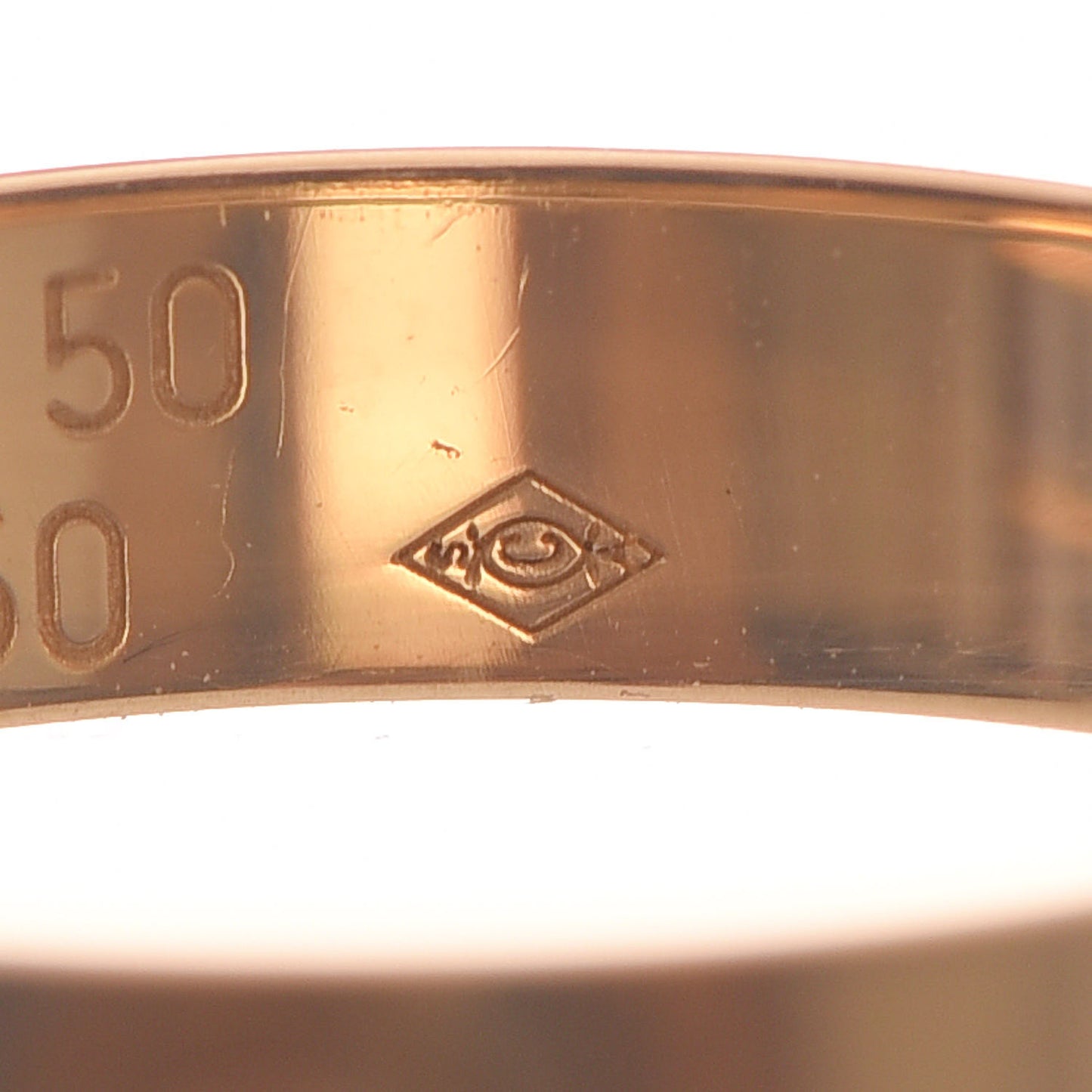 18K Yellow Gold 3.5mm LOVE Wedding Band Ring 50 5.25