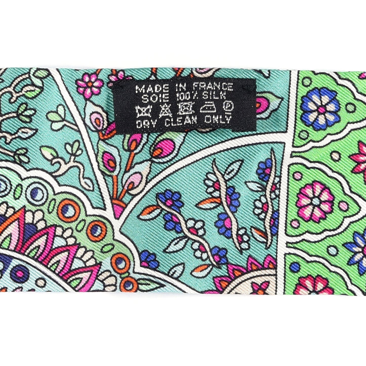 Silk Au Pays Des Oiseaux Fleurs Twilly Vert Vif Black Fuchsia
