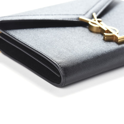 Saint Laurent Grain De Poudre Monogram Cassandra Chain Wallet Black Rouge Legion 7 of 8