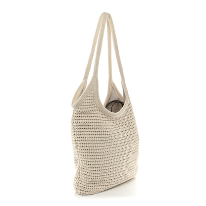 Miu Miu Cotton Crochet Ivy Bag Chalk White Black 4 of 11
