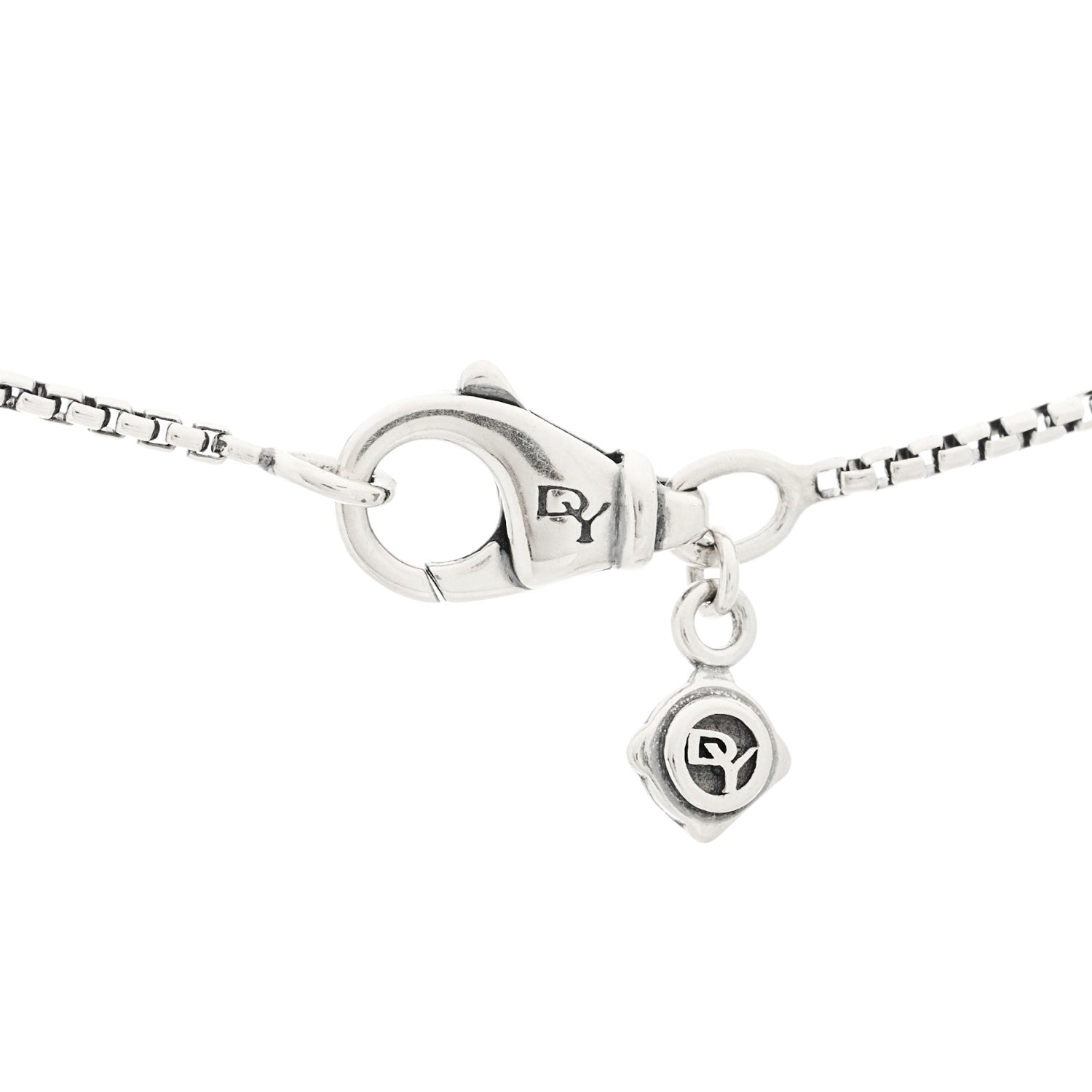 David Yurman Sterling Silver Cultured Pearl 8mm Petite Chatelaine Pendant Necklace 5 of 7