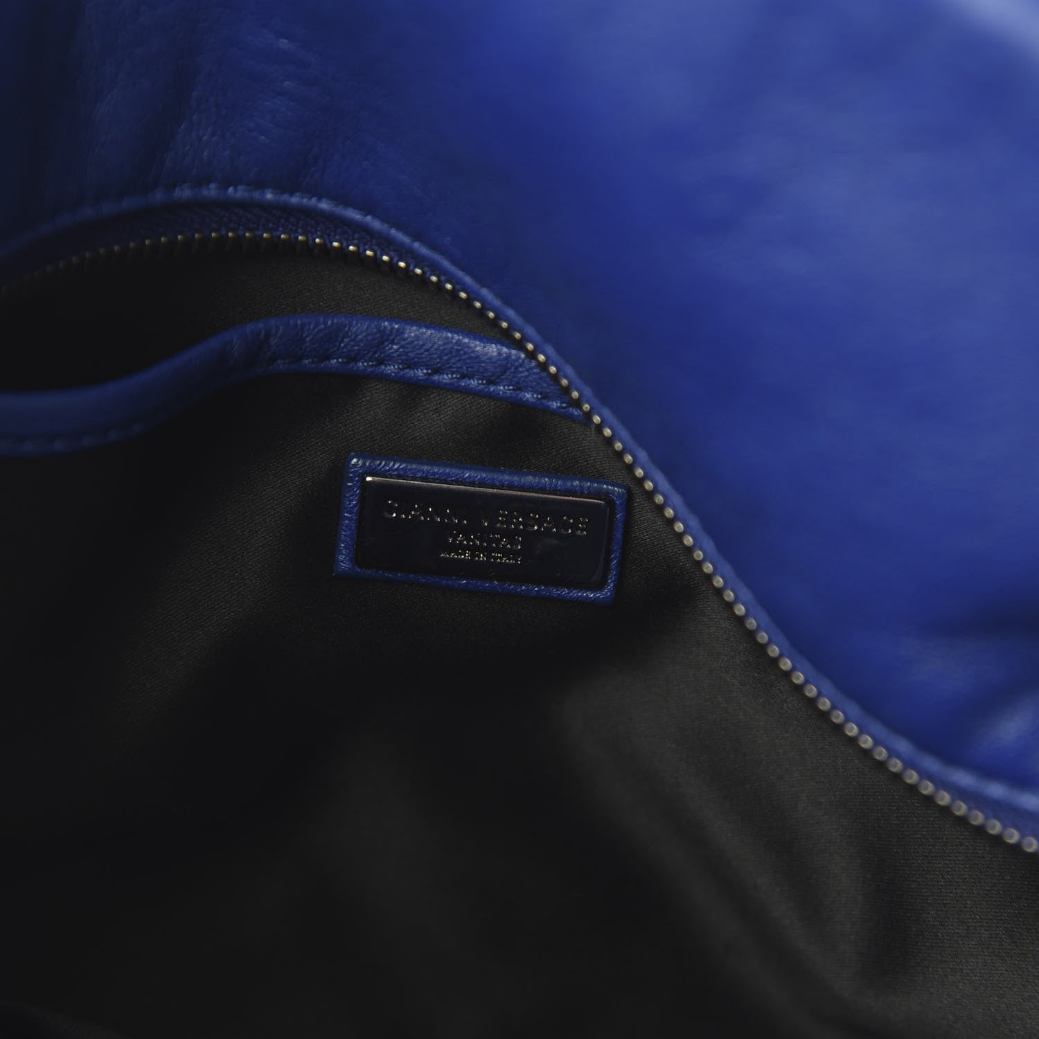 Versace Nappa Barocco Quilted Shoulder Bag Blue 8 of 9