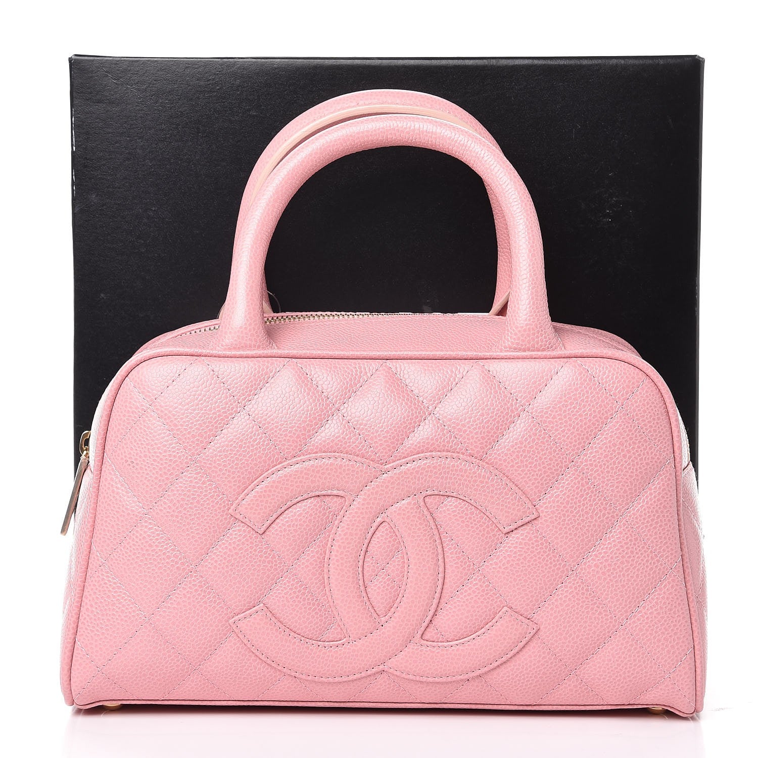 Chanel Caviar Quilted Small Bowler Pink 8 of 8