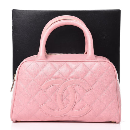 Chanel Caviar Quilted Small Bowler Pink 8 of 8