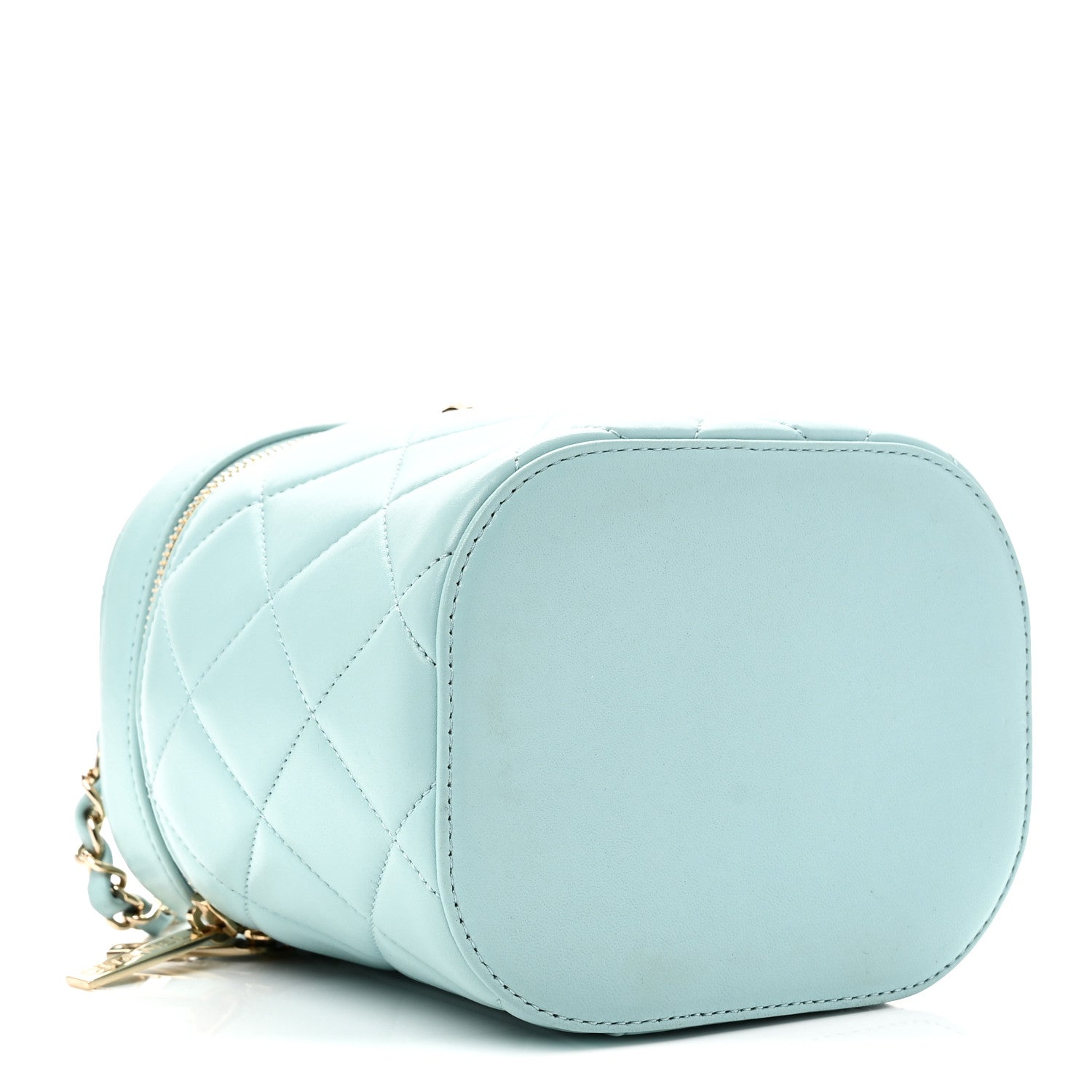 Chanel Lambskin Quilted Trendy Vanity Case Light Blue 4 of 10
