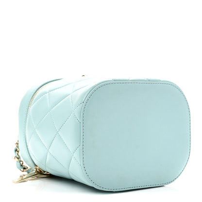 Chanel Lambskin Quilted Trendy Vanity Case Light Blue 4 of 10
