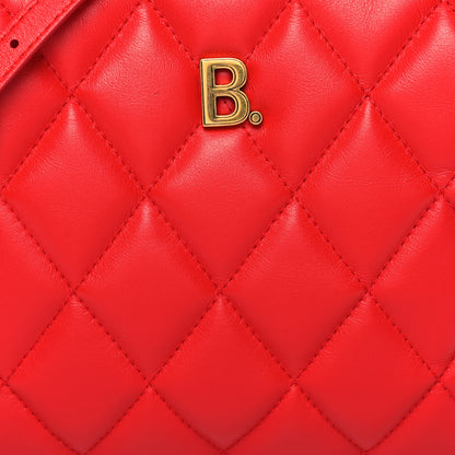 Balenciaga Nappa Calfskin Quilted Touch B Camera Shoulder Bag Bright Red 8 of 10