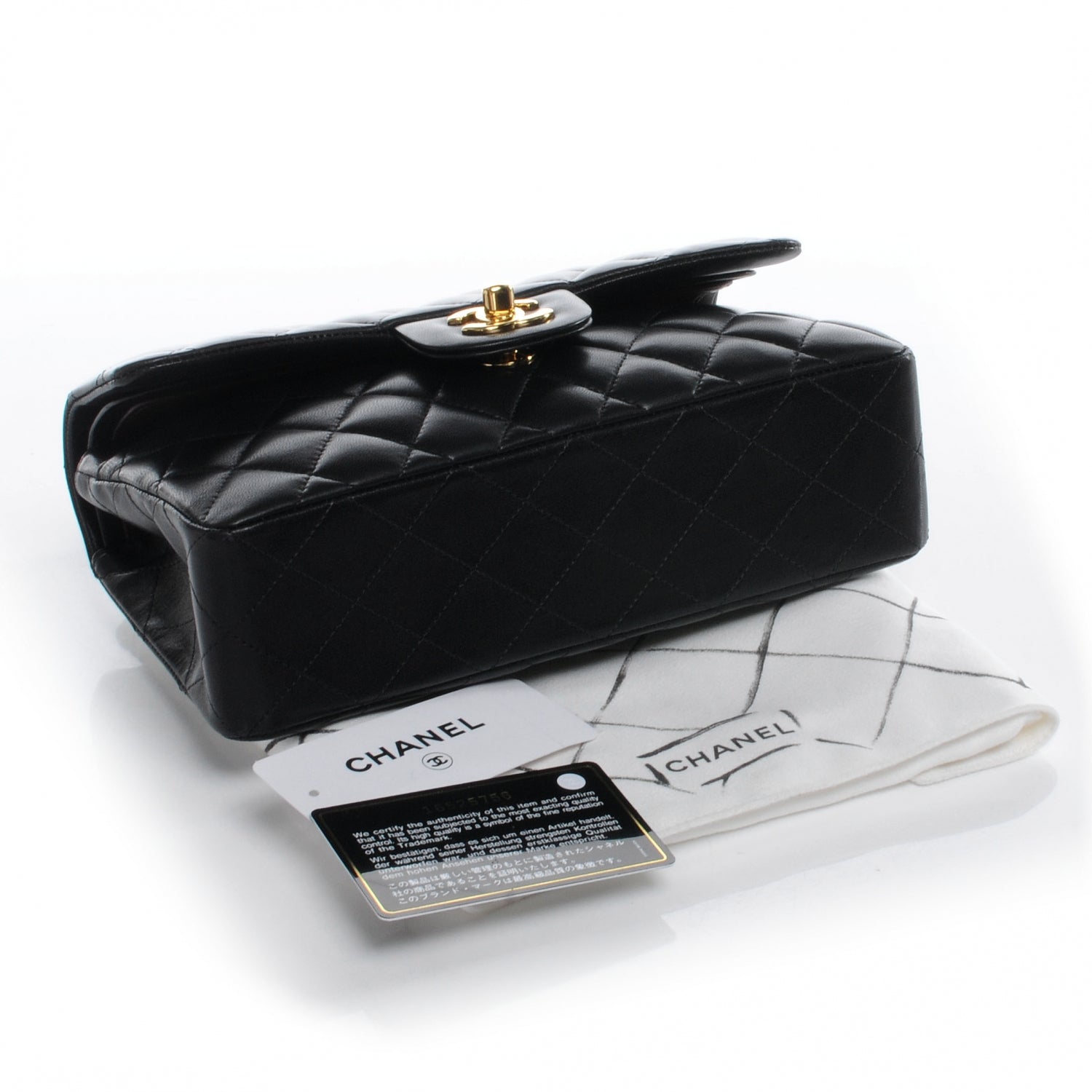 Chanel Lambskin Quilted Small Double Flap Black 4 of 6