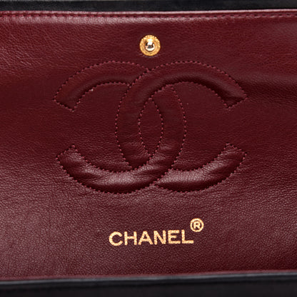 Chanel Lambskin Quilted Medium Double Flap Black 8 of 10