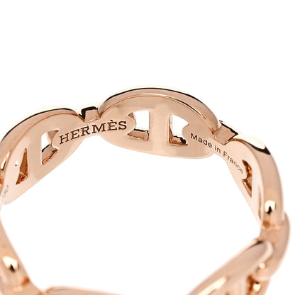 Hermes 18K Rose Gold PM Chaine d'Ancre Enchainee Ring 50 5.25 4 of 7