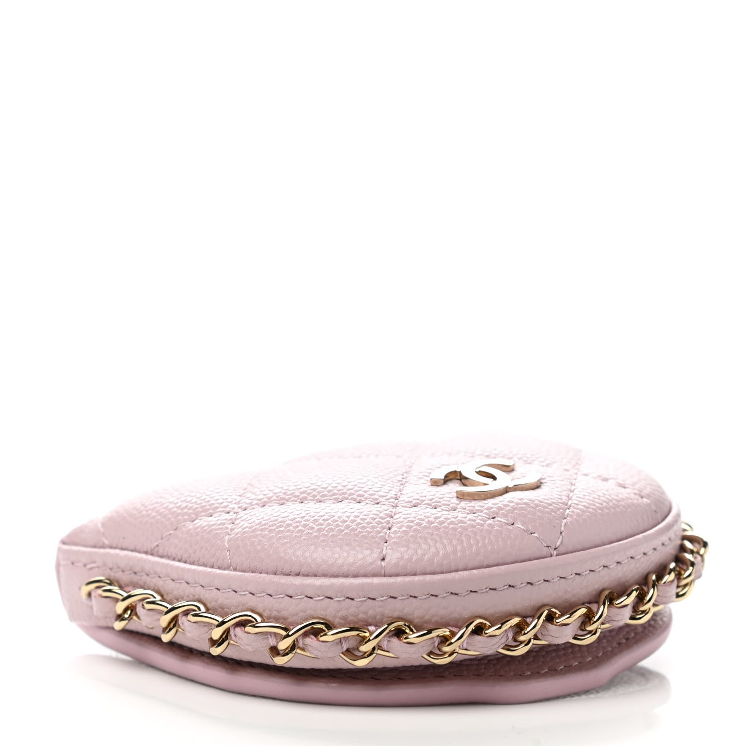 Chanel Caviar Quilted Tray Coin Purse With Chain Pink 3 of 7