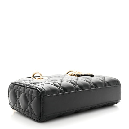 Christian Dior Lambskin Cannage Small Lady D-Joy Black 4 of 9