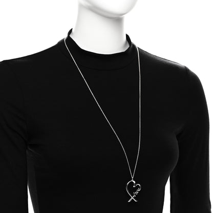 Tiffany Sterling Silver Paloma Picasso Loving Heart Love Pendant Necklace 2 of 6