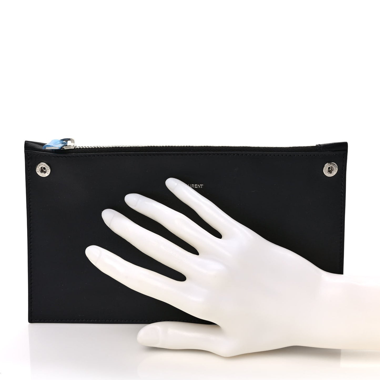 Coated Canvas Zip Pouch Black