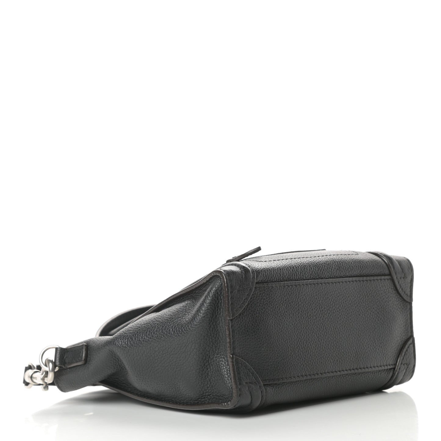 Drummed Calfskin Nano Luggage Black