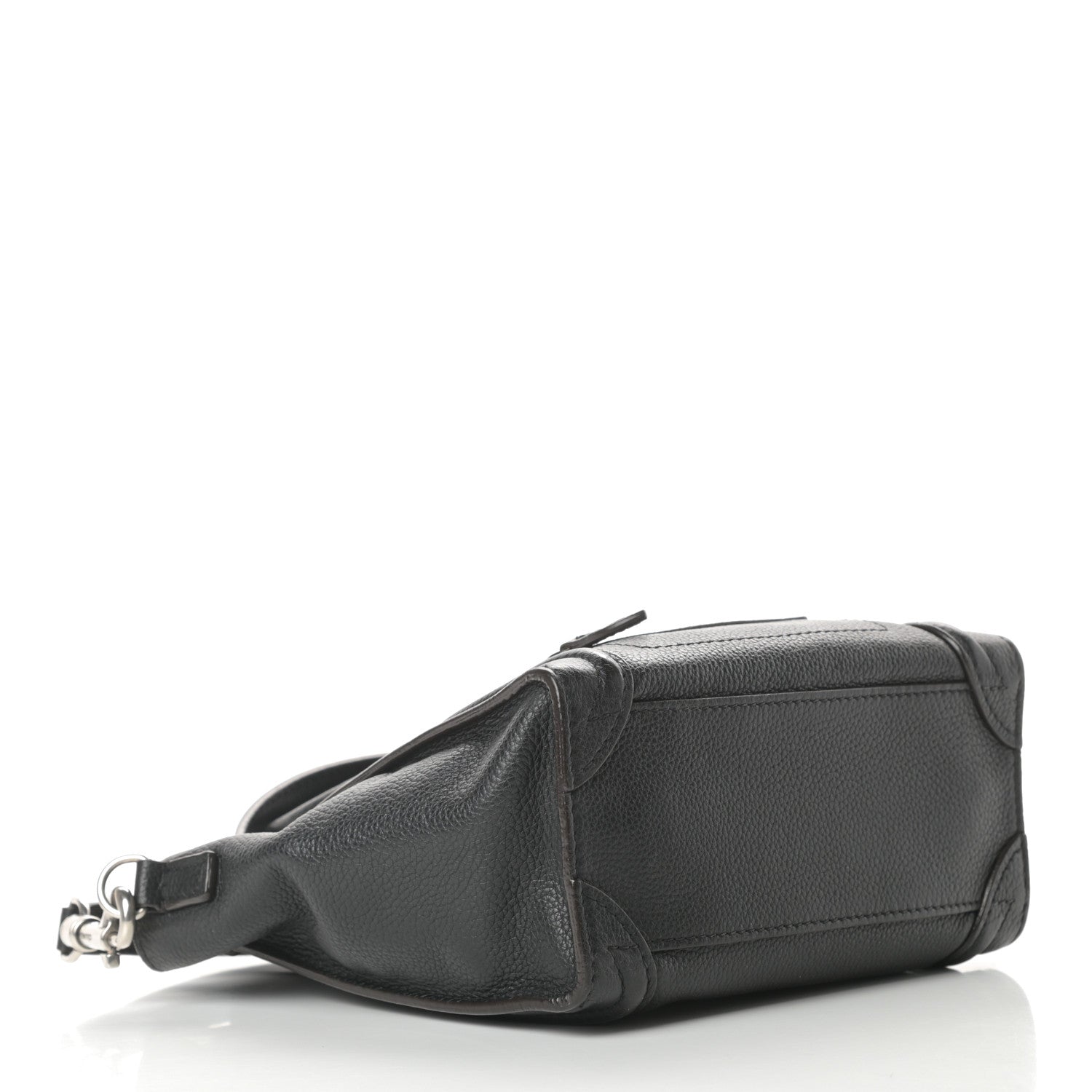 Celine Drummed Calfskin Nano Luggage Black 4 of 10