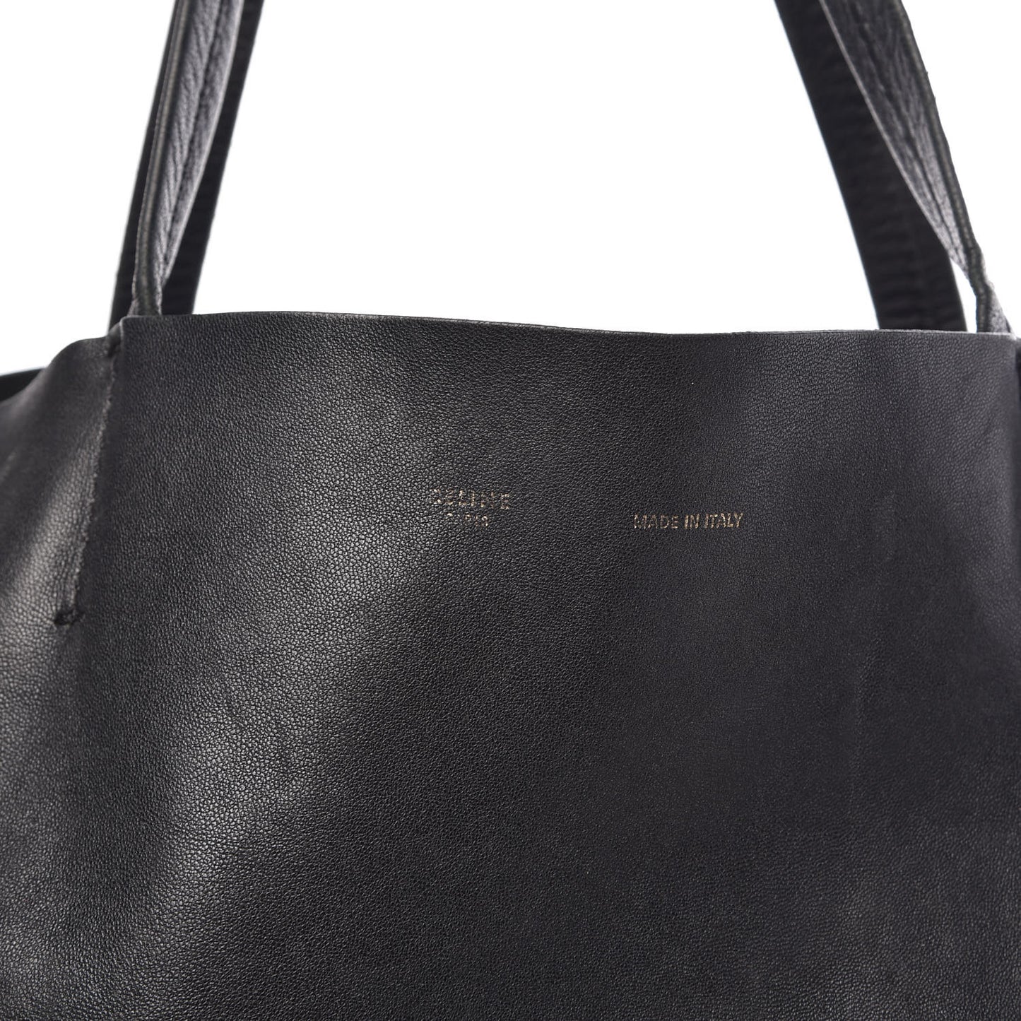 Grained Calfskin Horizontal Cabas Black