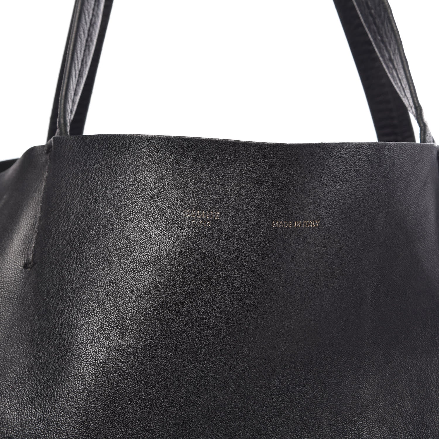 Celine Grained Calfskin Horizontal Cabas Black 8 of 18