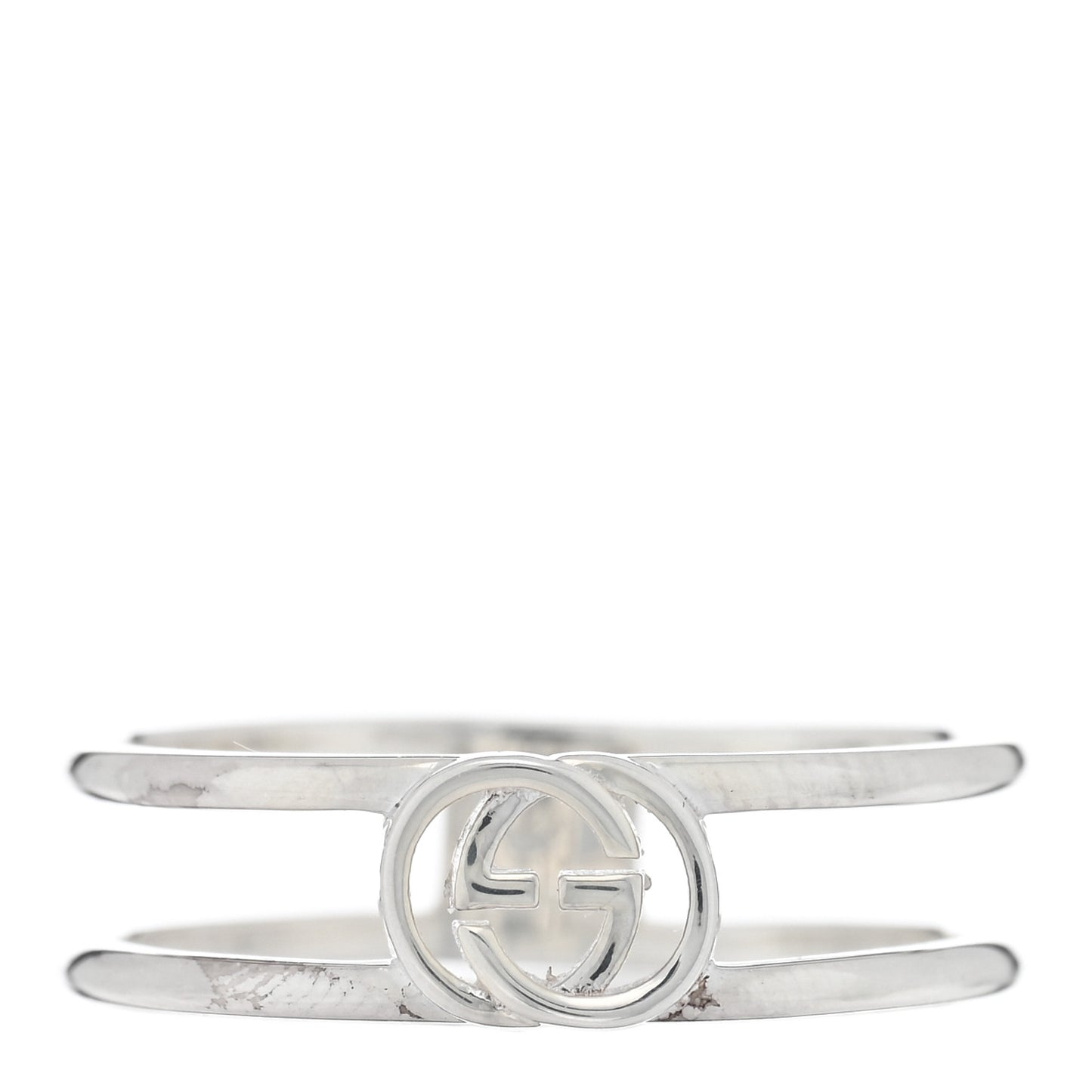 Sterling Silver 6mm Interlocking G Open Band Ring 61 9.5