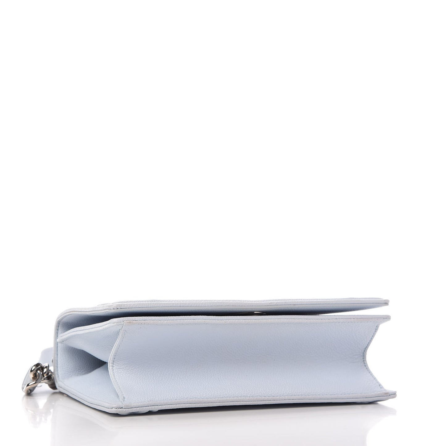 Grained Calfskin Small Diorama Flap Bag Sky Light