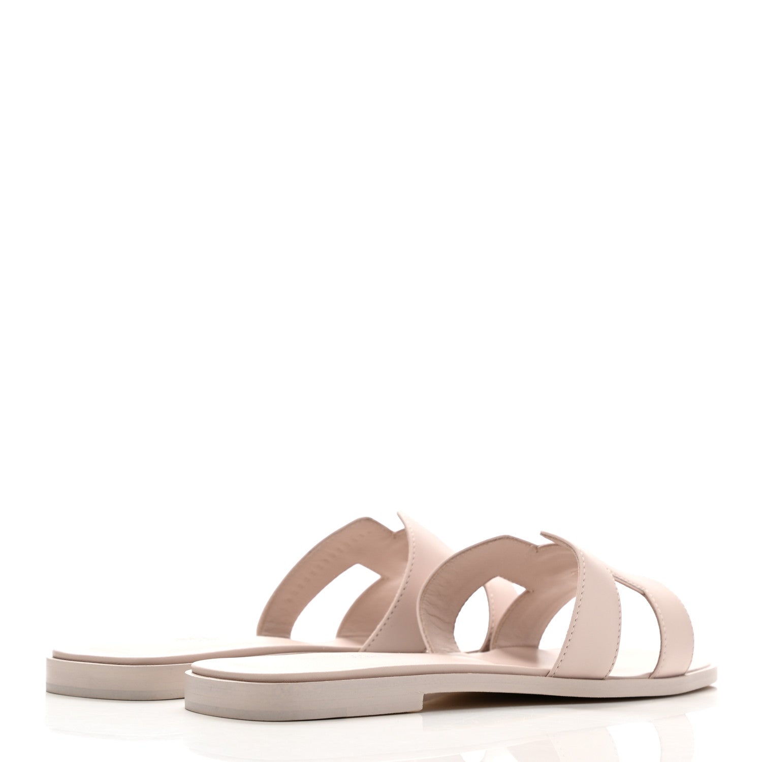 Hermes Box Calfskin Oran Sandals 39 Rose Pale 4 of 8