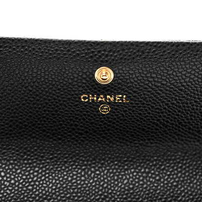 Chanel Caviar Quilted Large Gusset Flap Wallet Black 6 of 9