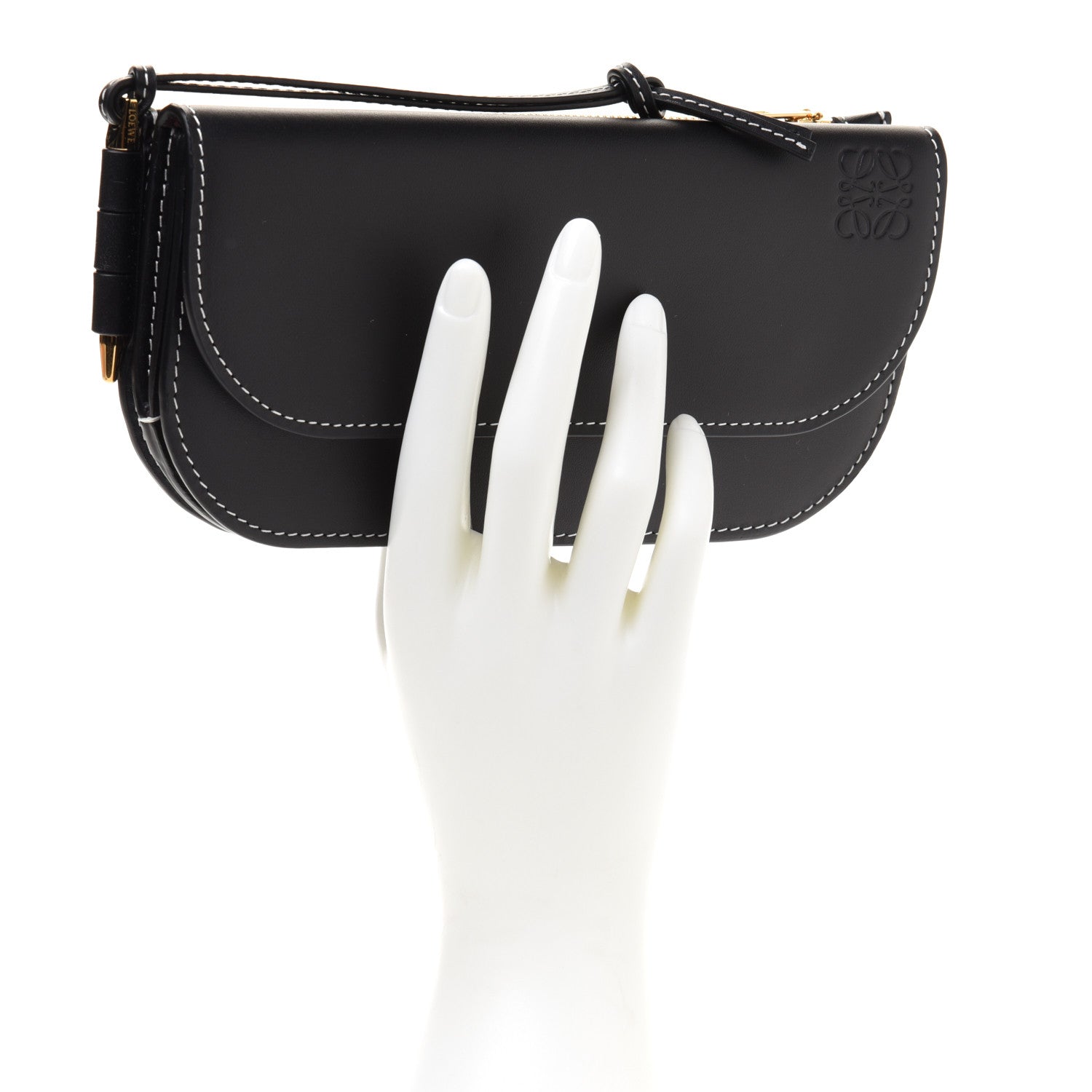 Loewe Smooth Calfskin Gate Continental Wallet Black 2 of 8