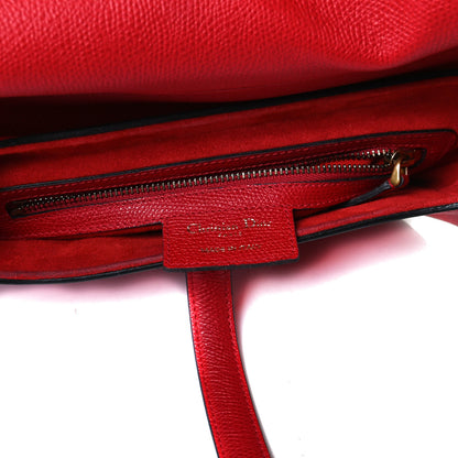 Christian Dior Grained Calfskin Saddle Bag Red 11 of 23