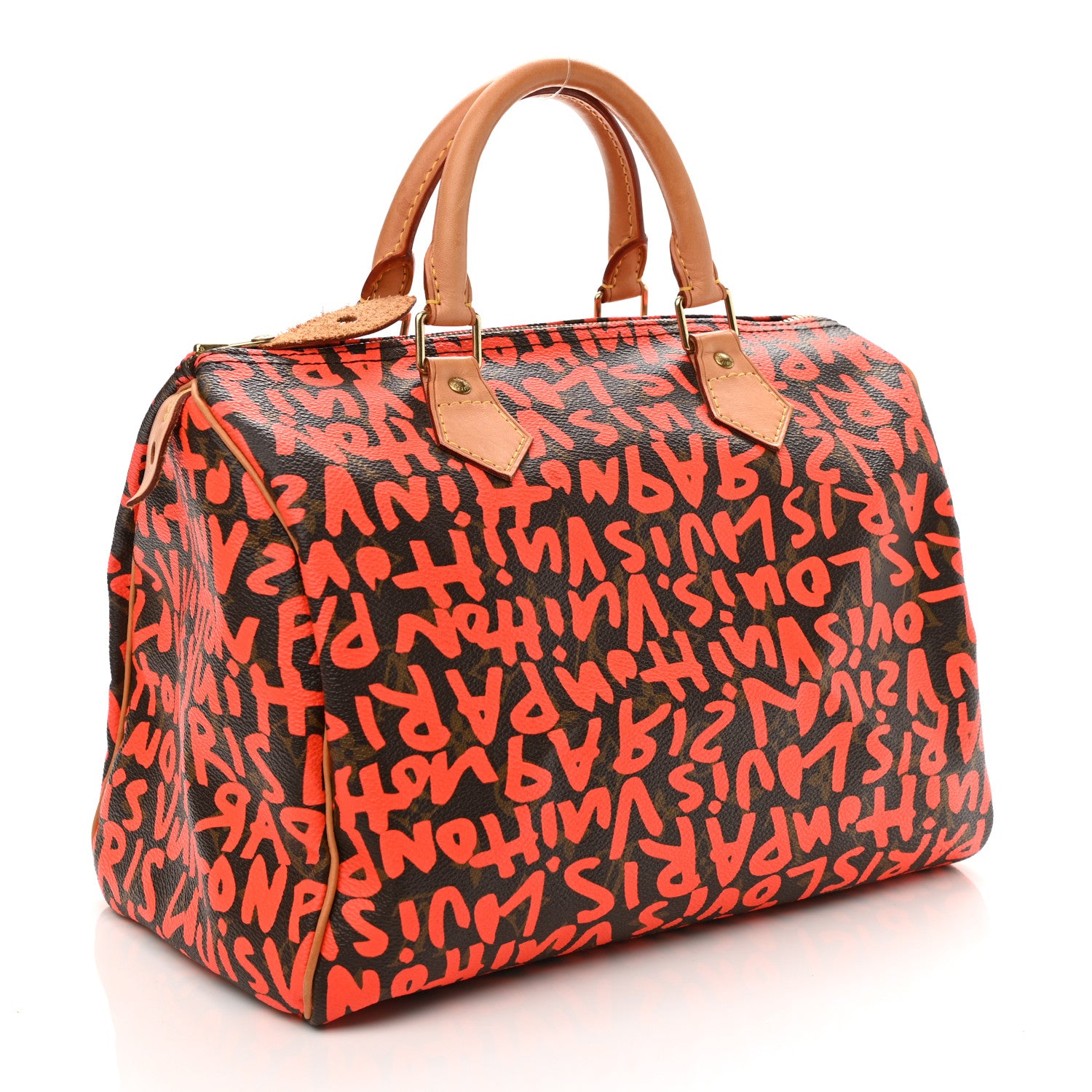 Louis Vuitton Monogram Graffiti Speedy 30 Orange 2 of 11