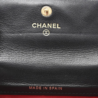 Chanel Lambskin Quilted Chanel 19 Flap Card Holder Black 7 of 8