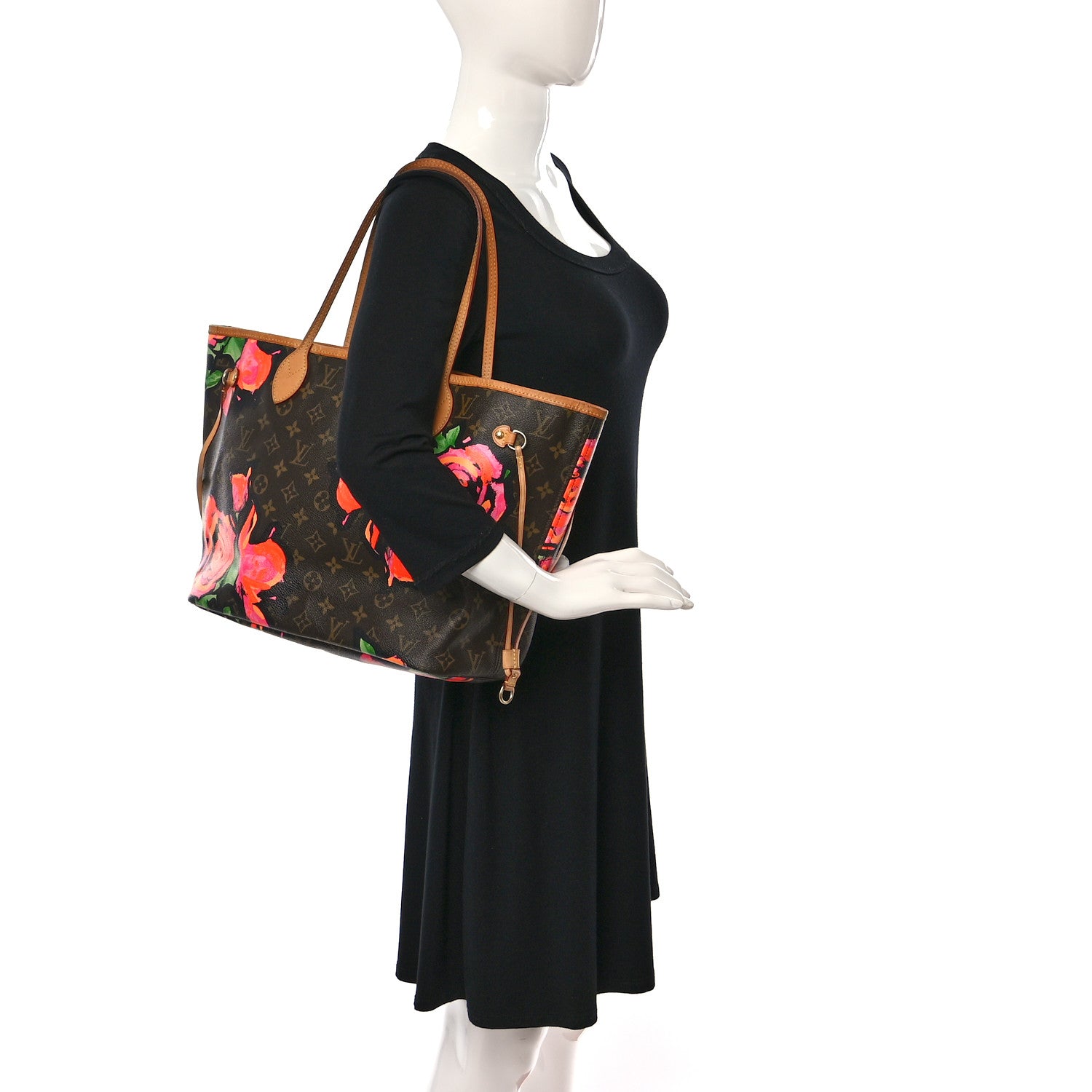 Louis Vuitton Monogram Roses Neverfull MM 2 of 8