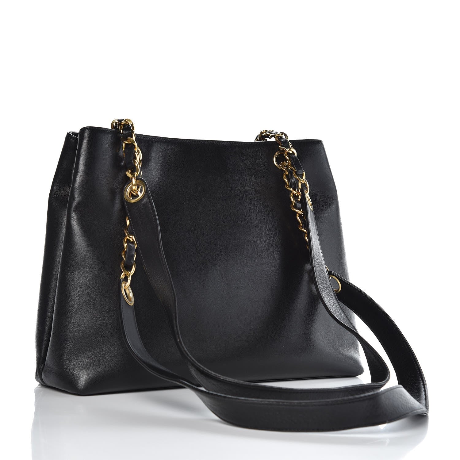 Chanel Lambskin CC Tote Black 3 of 7