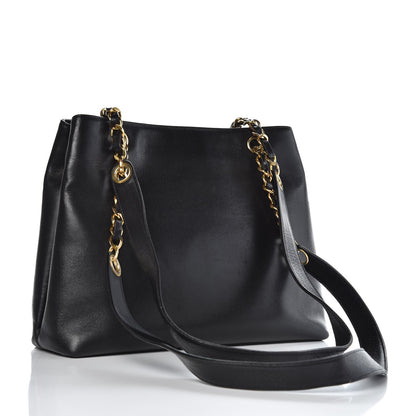 Chanel Lambskin CC Tote Black 3 of 7