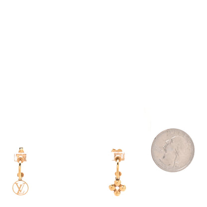Louis Vuitton Brass Blooming Earrings Gold 2 of 4