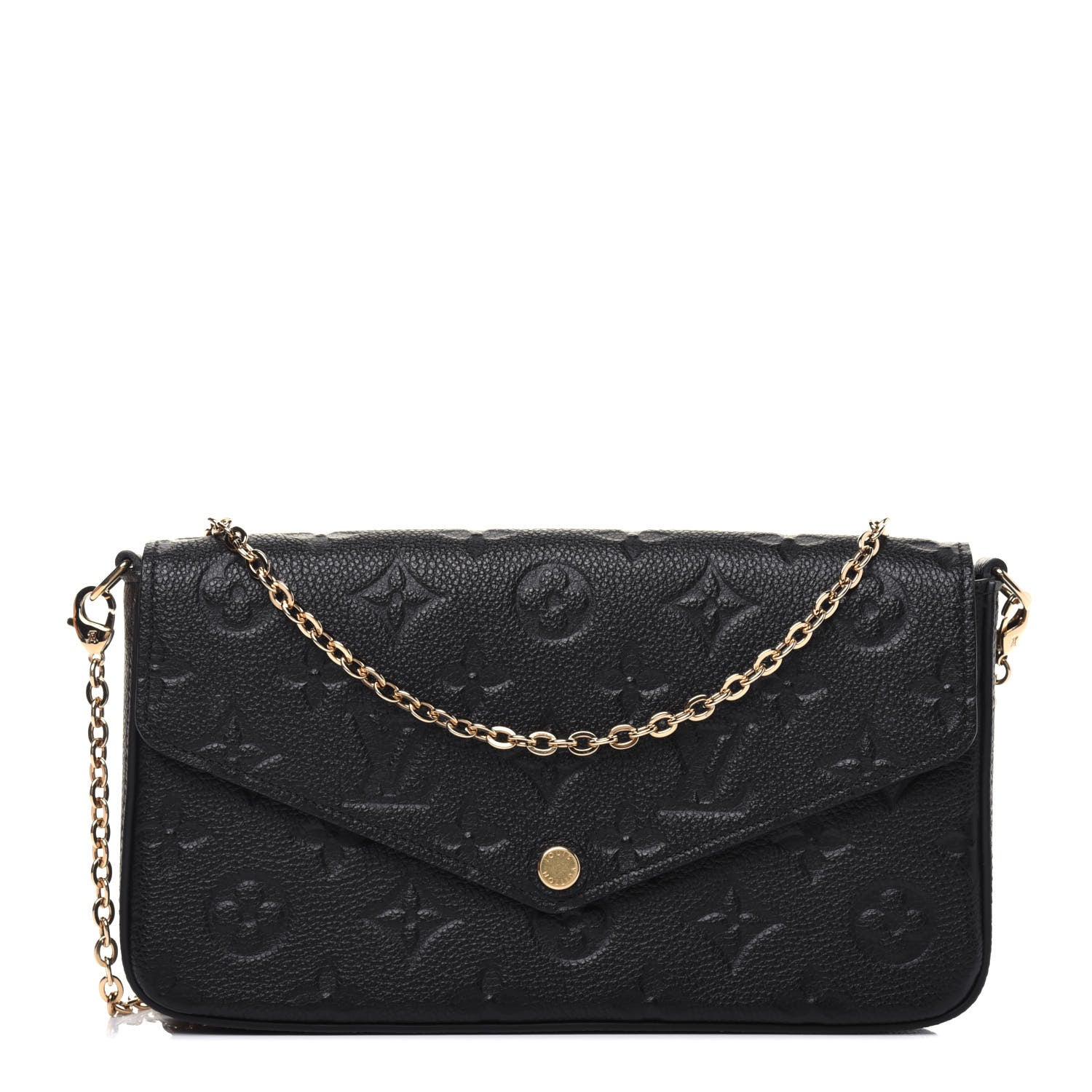 Louis Vuitton Empreinte Pochette Felicie Chain Wallet Black 1 of 11