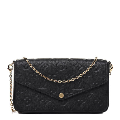 Louis Vuitton Empreinte Pochette Felicie Chain Wallet Black 1 of 11
