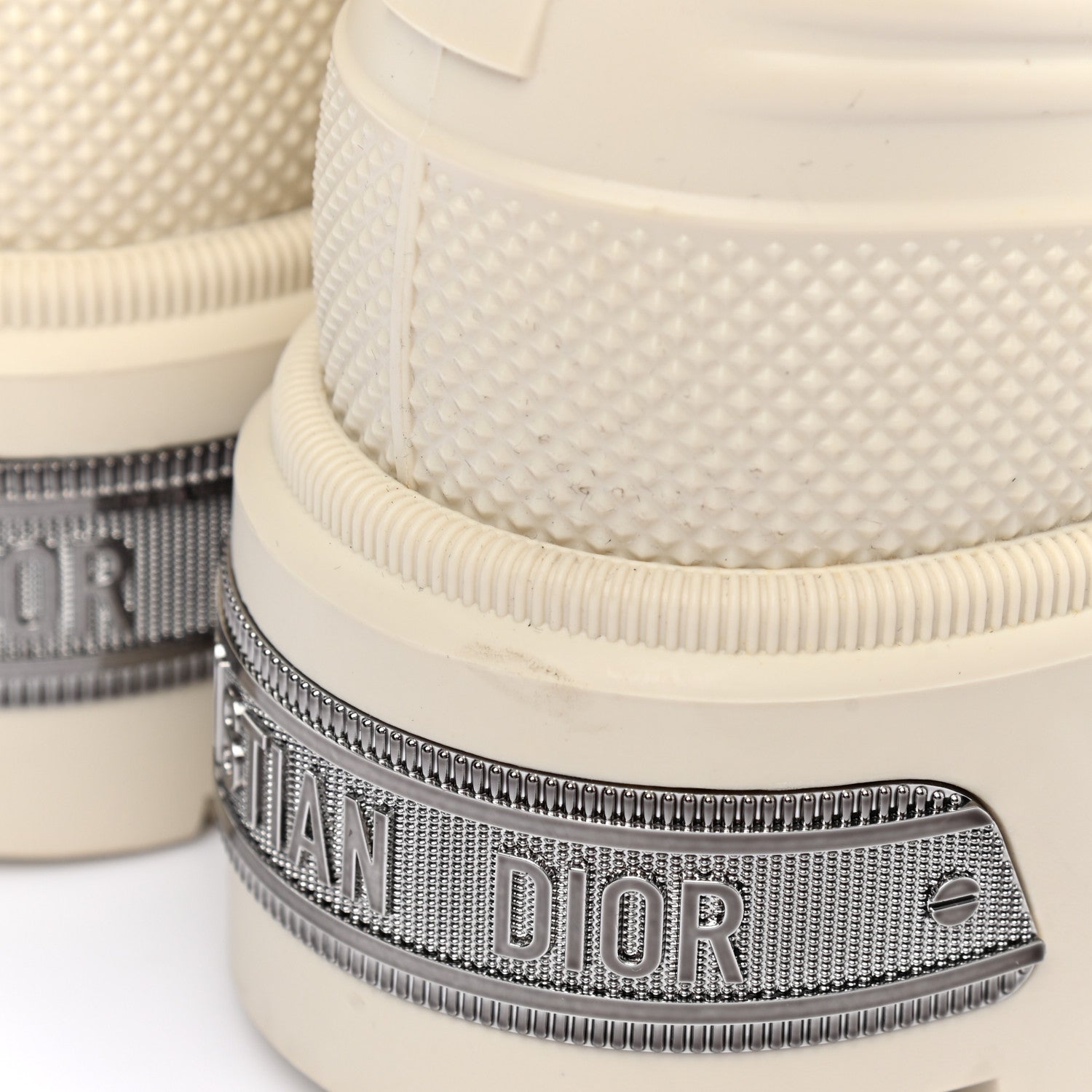 Christian Dior Neoprene Rubber Dior Genesis 30mm Ankle Boots 36 Off White 9 of 12