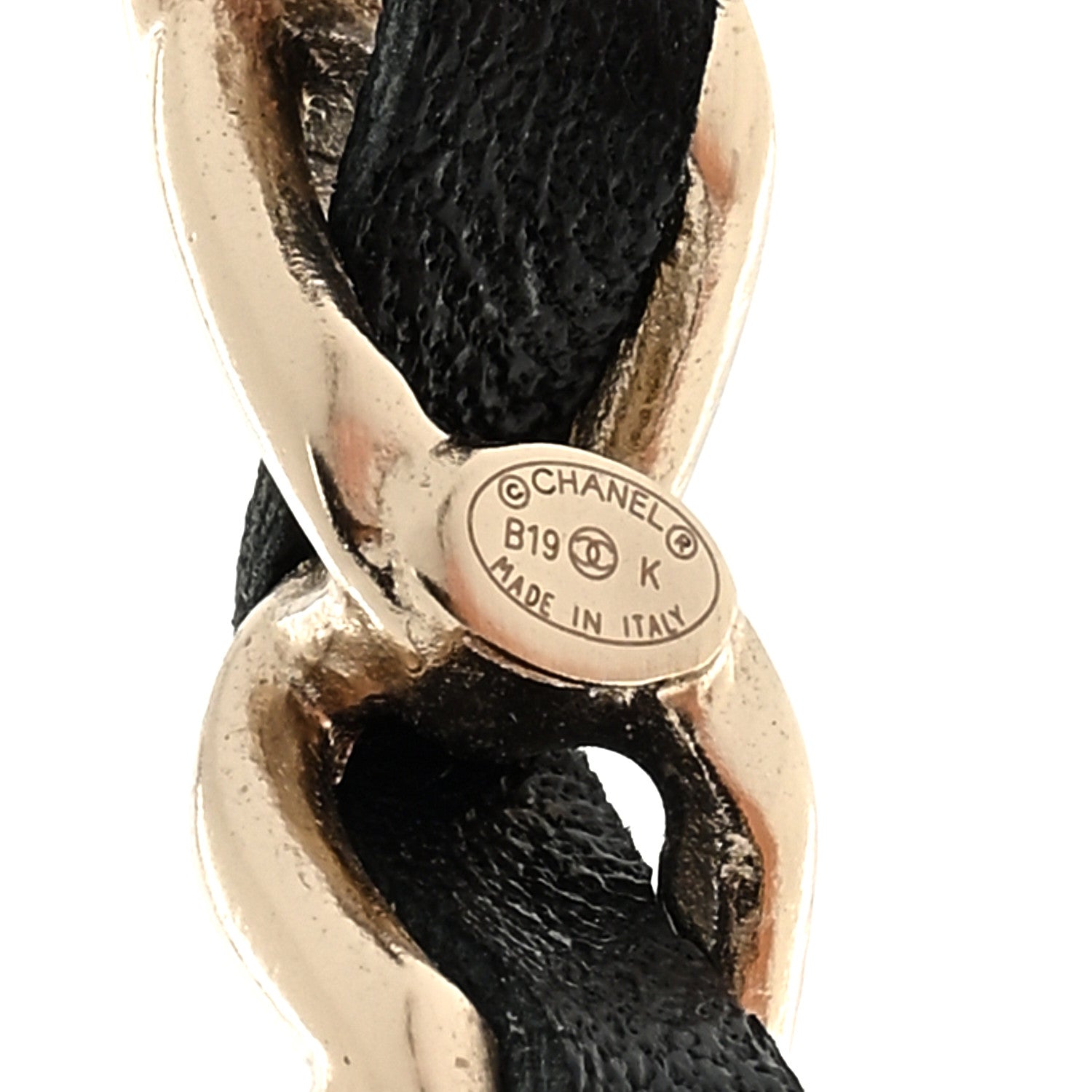 Chanel Lambskin Pearl More Is More CC Chain Hoop Earrings Gold Black 4 of 4