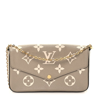 Louis Vuitton Empreinte Monogram Giant Felicie Pochette Tourterelle Creme 1 of 8