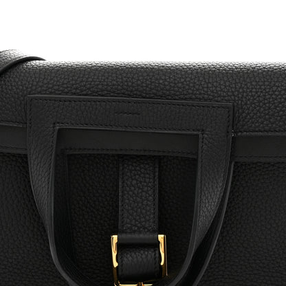 Hermes Taurillon Clemence Halzan 31 GM Black 7 of 10
